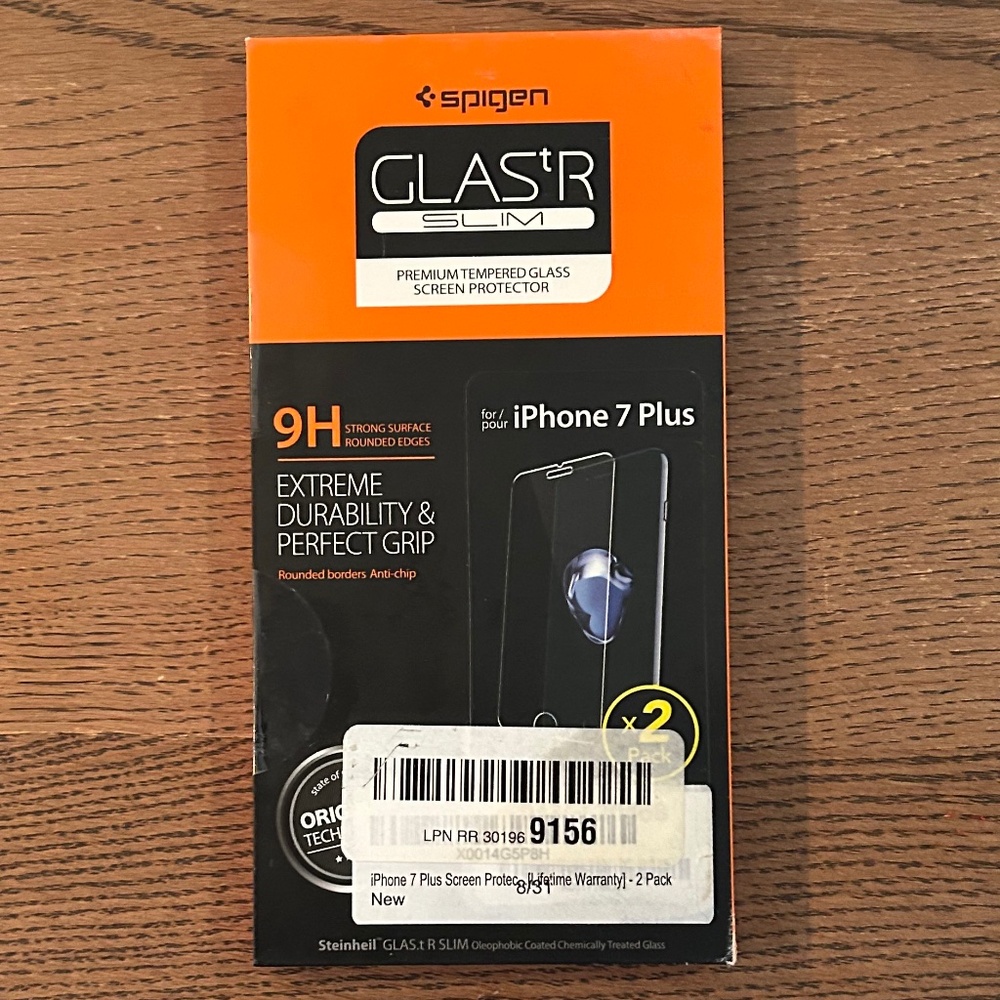 Spigen Glas-tR Slim iPhone 7 Plus Premium Tempered Glass Screen Protector 2pk